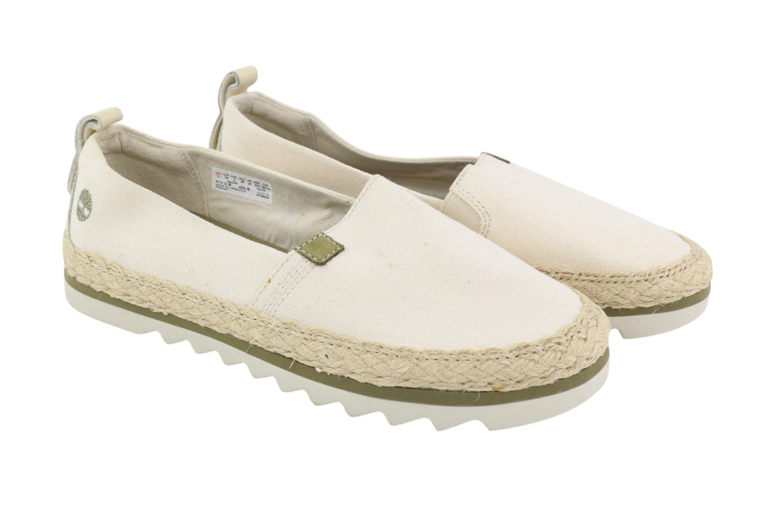 TIMBERLAND A24QW Women Shoes EU38 Beige Espadrilles Slip On Low Top Almond Toe