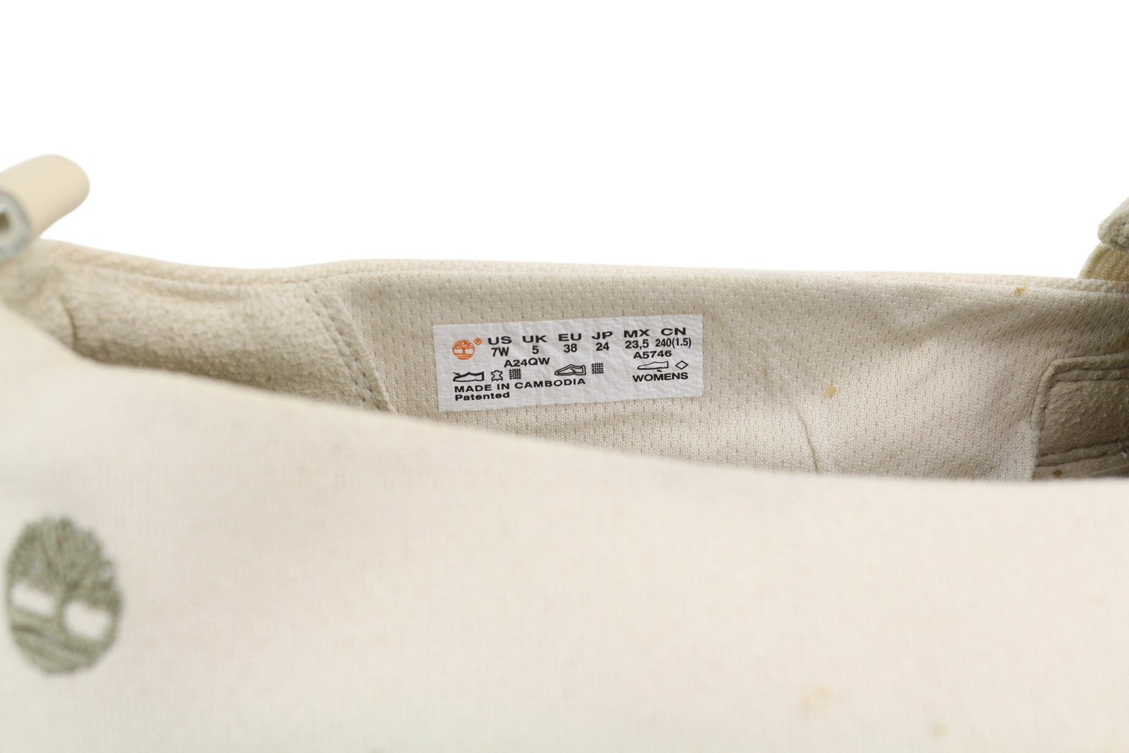 TIMBERLAND A24QW Women Shoes EU38 Beige Espadrilles Slip On Low Top Almond Toe