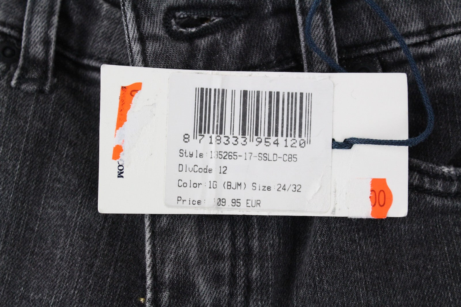 Scotch & Soda Womens Jeans W24/L32 Grey Distressed Slim Straight Stretch