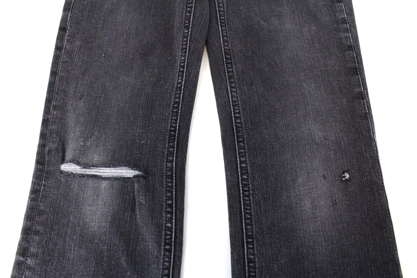 Scotch & Soda Womens Jeans W24/L32 Grey Distressed Slim Straight Stretch