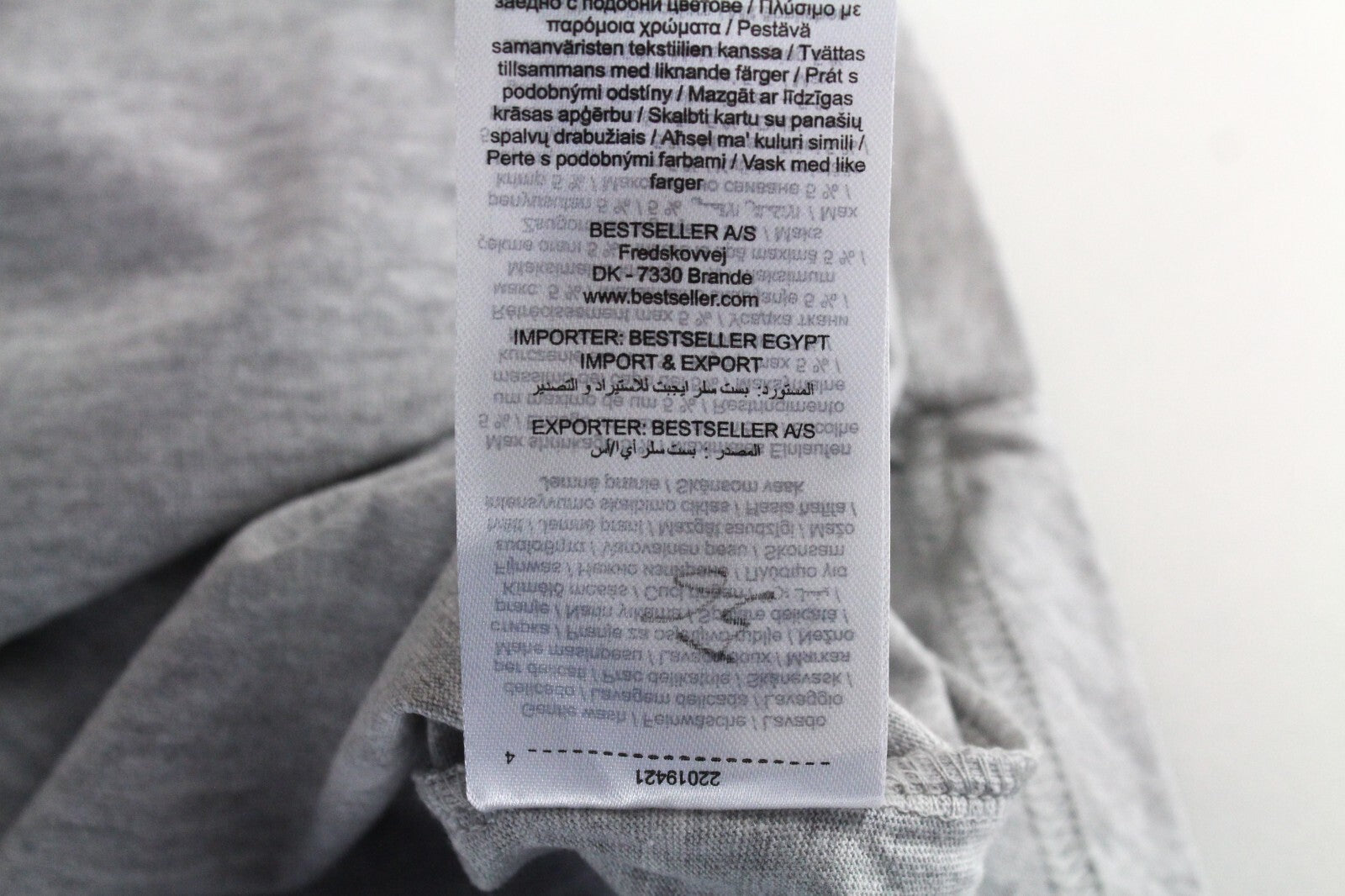 Only & Sons Mens T-Shirt S Light Grey Melange Crew Neck Basic 3-Pack Jersey