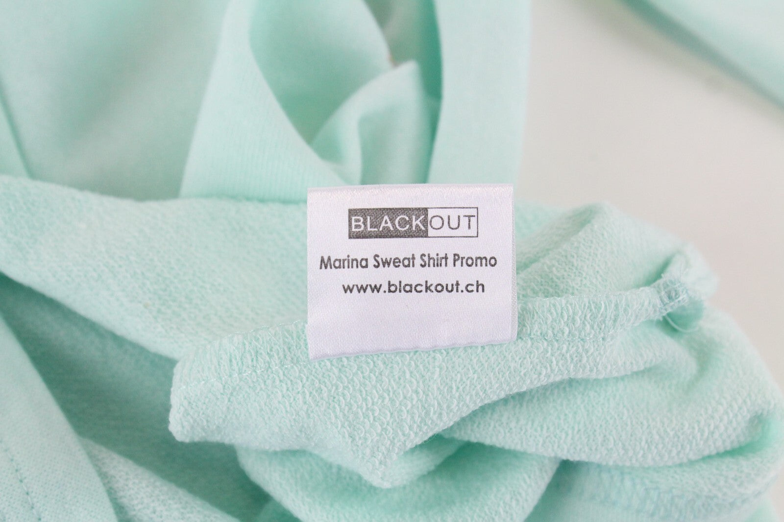 DNN  Womens Fleece XS Light Mint Green Graphic Jersey Marina Sweatshirt