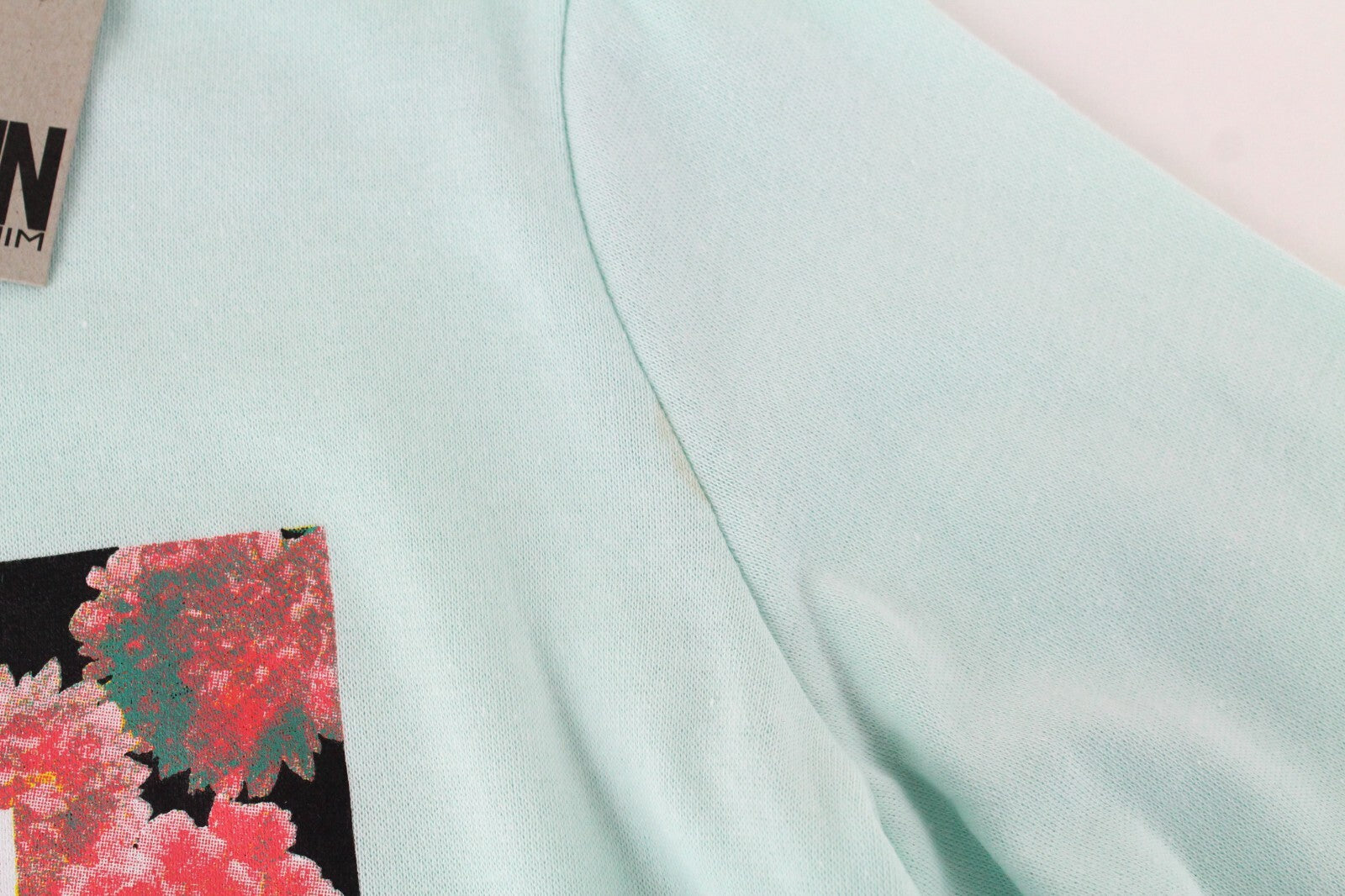 DNN  Womens Fleece XS Light Mint Green Graphic Jersey Marina Sweatshirt