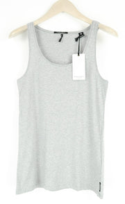 MAISON SCOTCH Tank Top Womens's M Grey Cotton Sleeveless Round Neck  Shirt