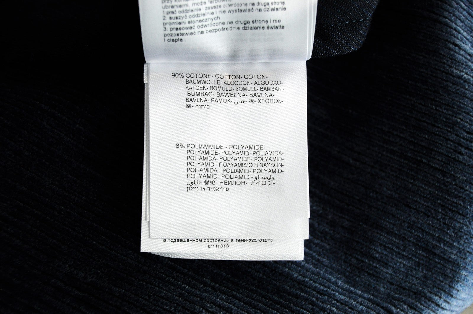 REPLAY Trousers Mens W34/L30 Blue Cotton Stretch Corduroy Regular