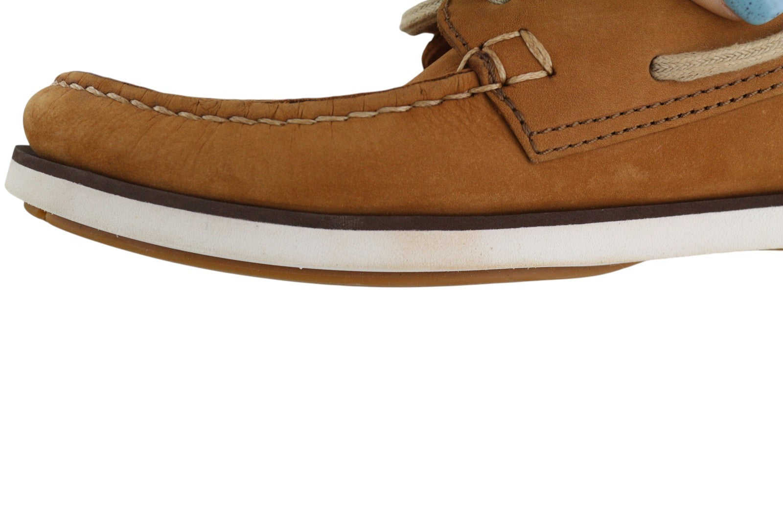 TIMBERLAND A4161 Men Shoes EU41.5 Brown Leather Boat Slip On True Cloud Comfort