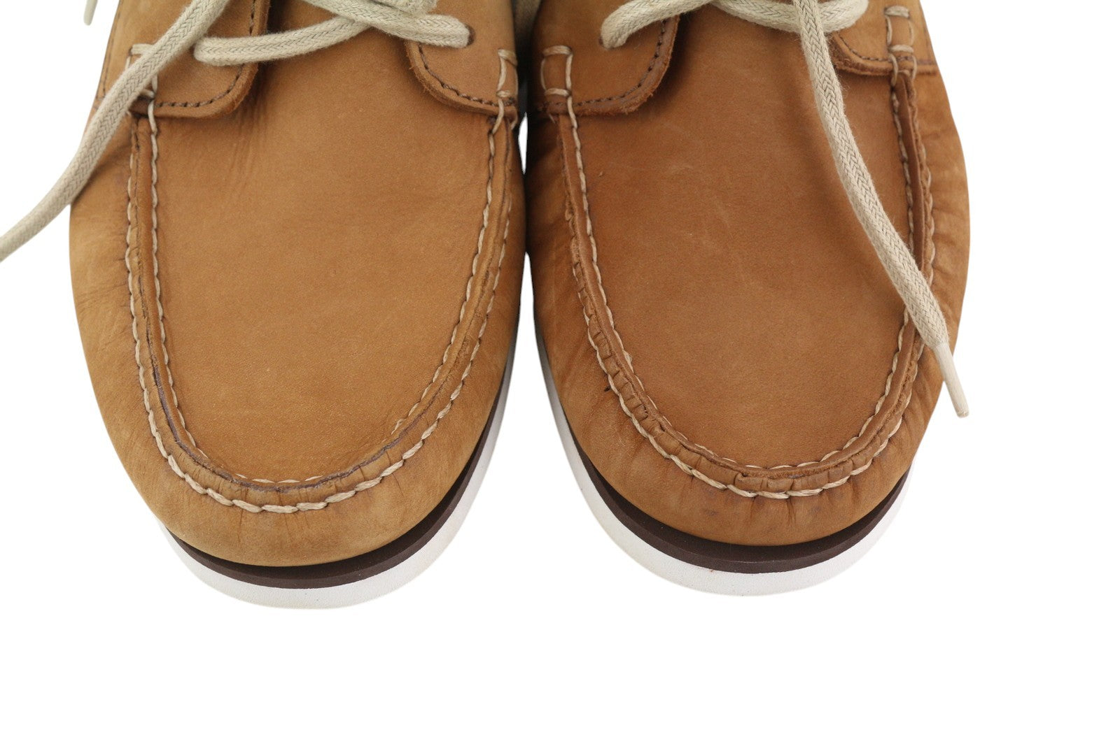 TIMBERLAND A4161 Men Shoes EU41.5 Brown Leather Boat Slip On True Cloud Comfort