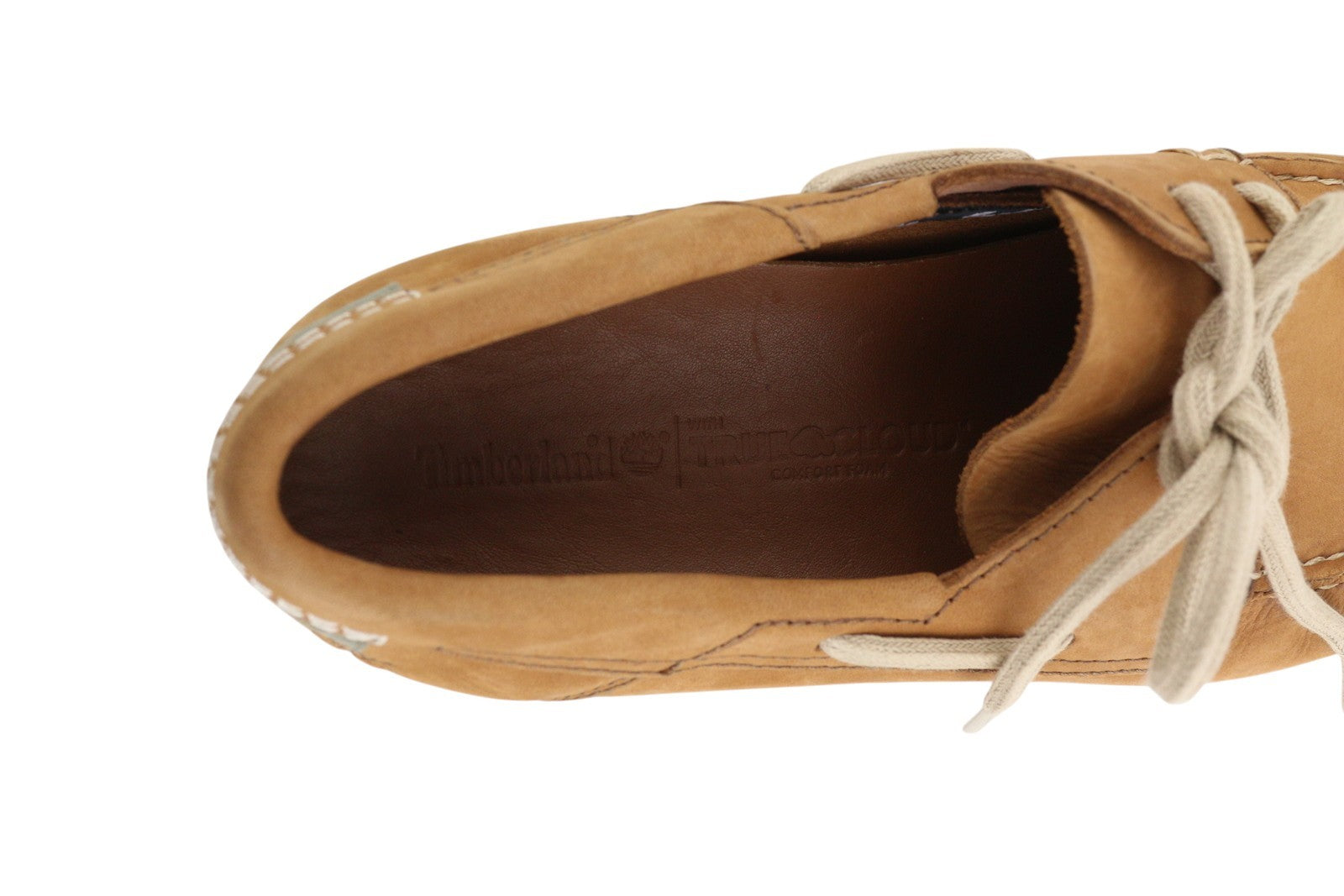 TIMBERLAND A4161 Men Shoes EU41.5 Brown Leather Boat Slip On True Cloud Comfort