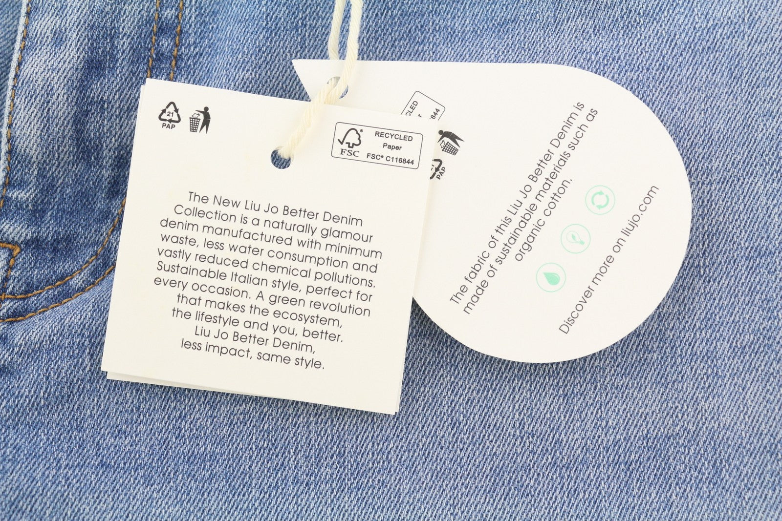 LIU JO Slim Gamba Dritta Women Jeans 40 Washed Denim Blue Zip Fly Casual Logo