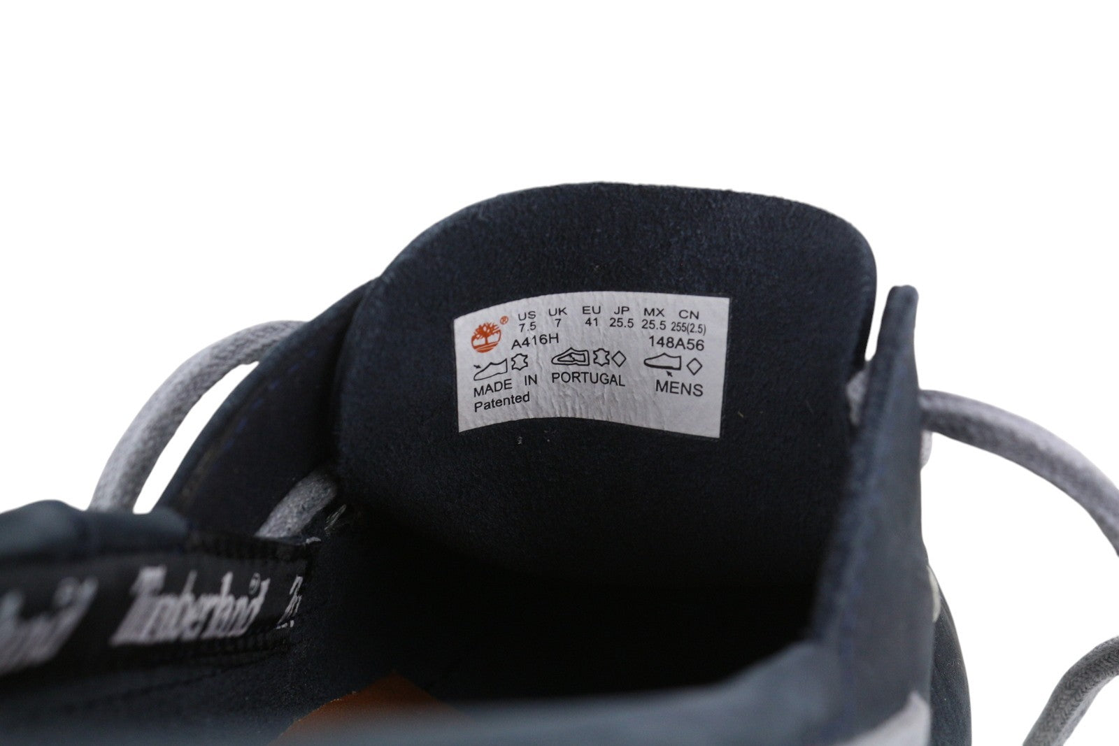 TIMBERLAND A416H Men Shoes EU40/41 Dark Blue Leather Boat Slip On True Cloud