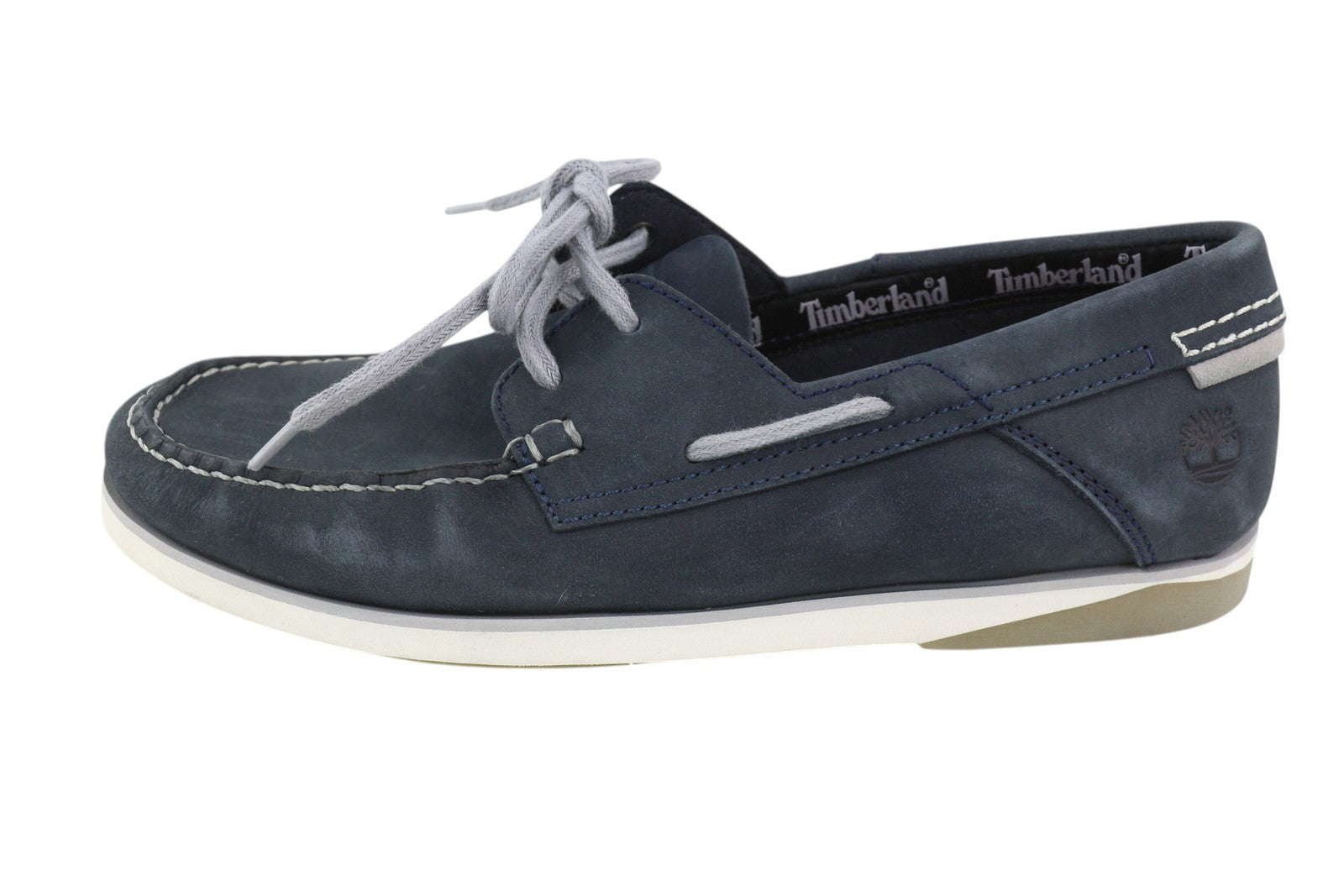 TIMBERLAND A416H Men Shoes EU40/41 Dark Blue Leather Boat Slip On True Cloud