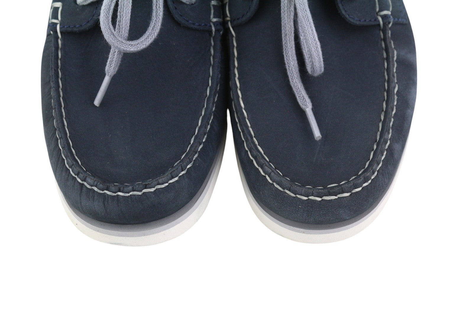 TIMBERLAND A416H Men Shoes EU40/41 Dark Blue Leather Boat Slip On True Cloud