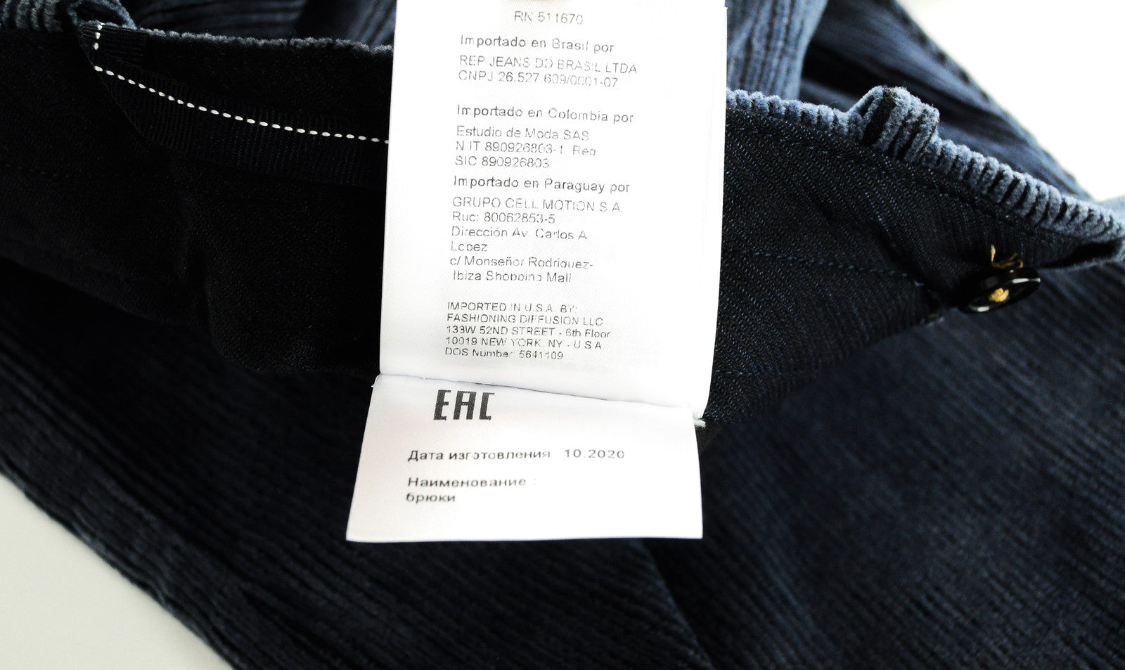 REPLAY W30 L30 Blue Corduroy Trousers Mens Cotton  Regular Stretch