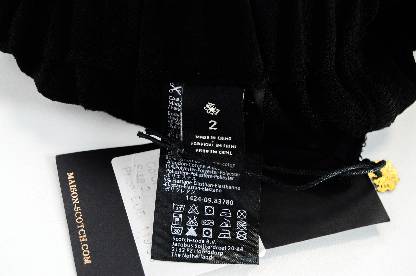 MAISON SCOTCH Pull-On Womens's Trousers M Black Stretch Waist Zip Pocket Pants