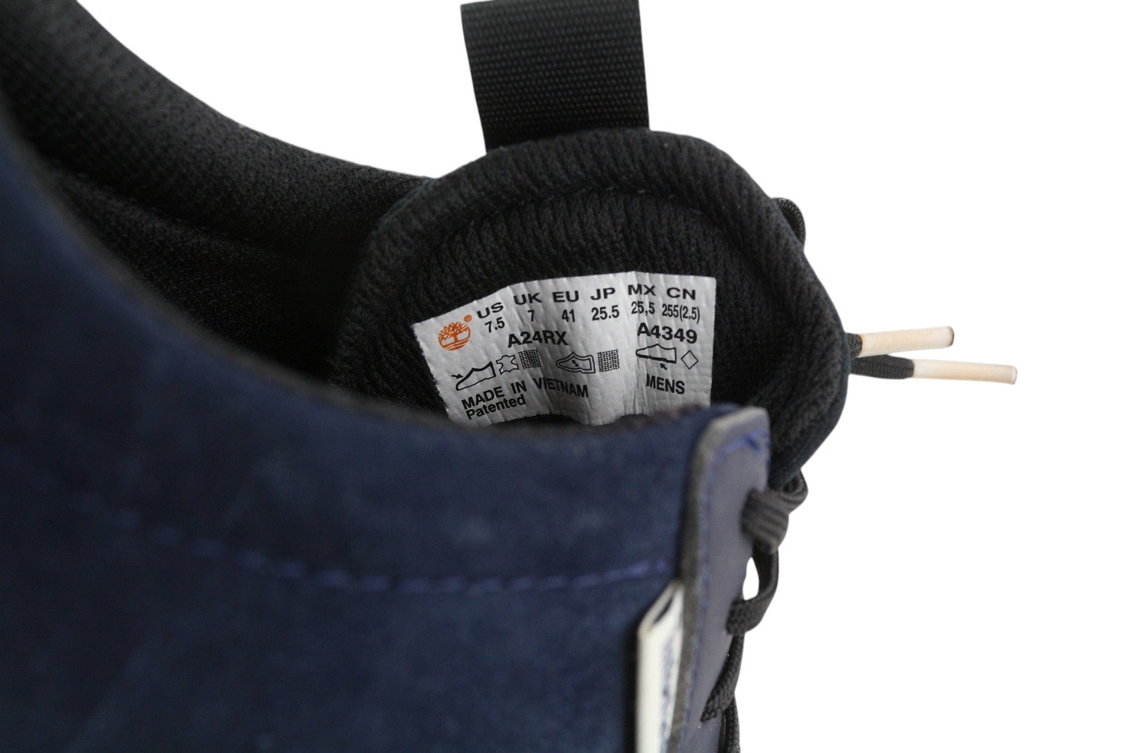 TIMBERLAND A24RX Men Sneakers EU41/42 Dark Blue Leather Almond Toe Low Trainers