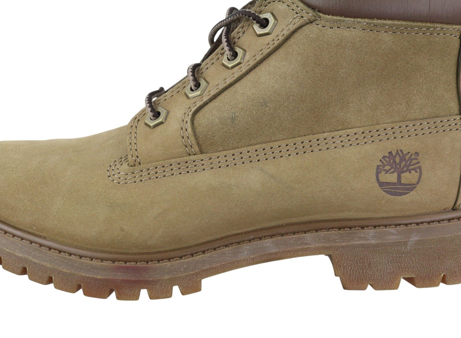 TIMBERLAND A1QJA Women Boots EU37/38 Grey Leather Ankle-Top Lace Up Ortholite