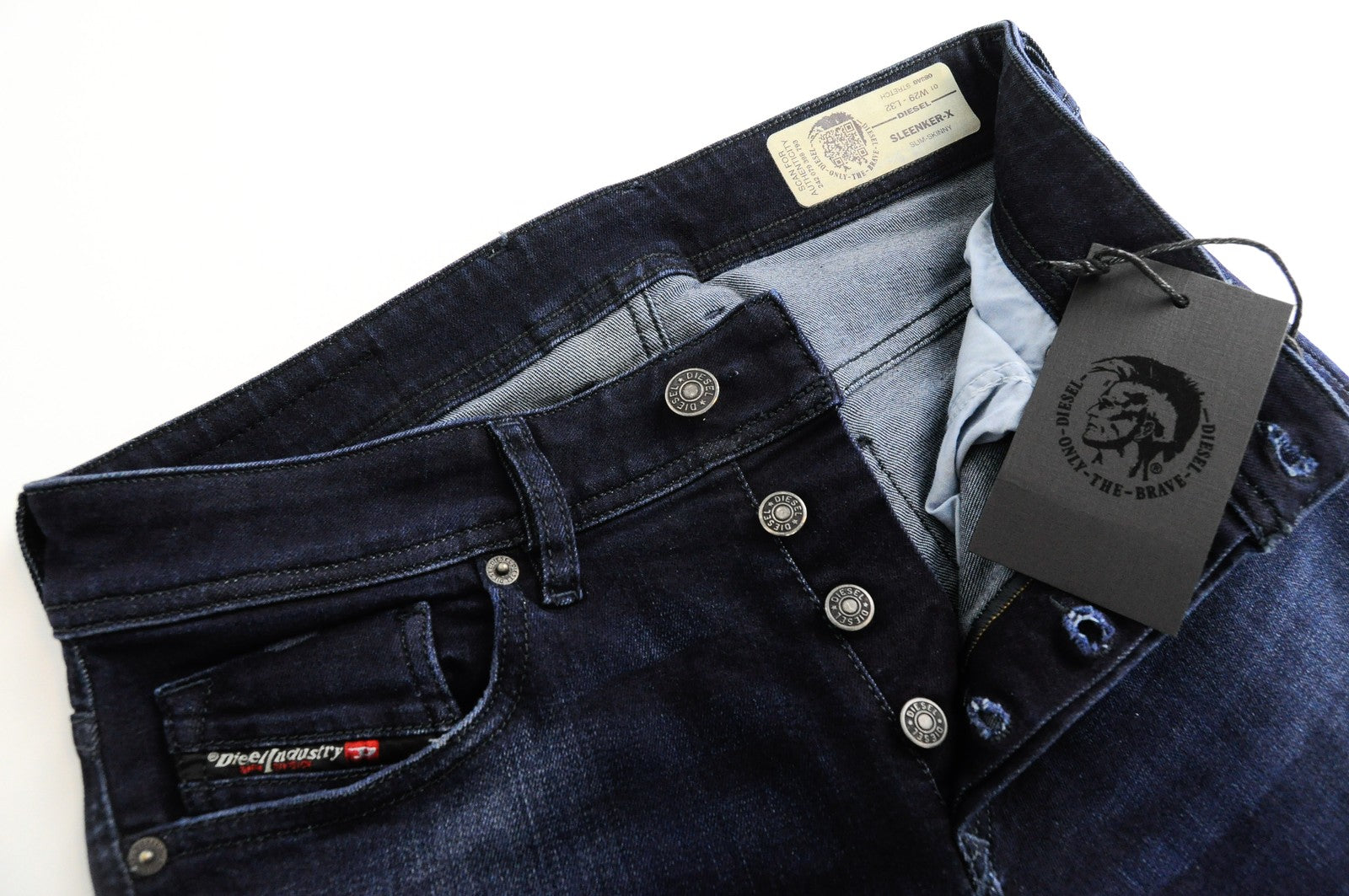 DIESEL Sleenker-X 083AG Skinny Slim Mens Jeans W29 L32 Dark Blue Stretch