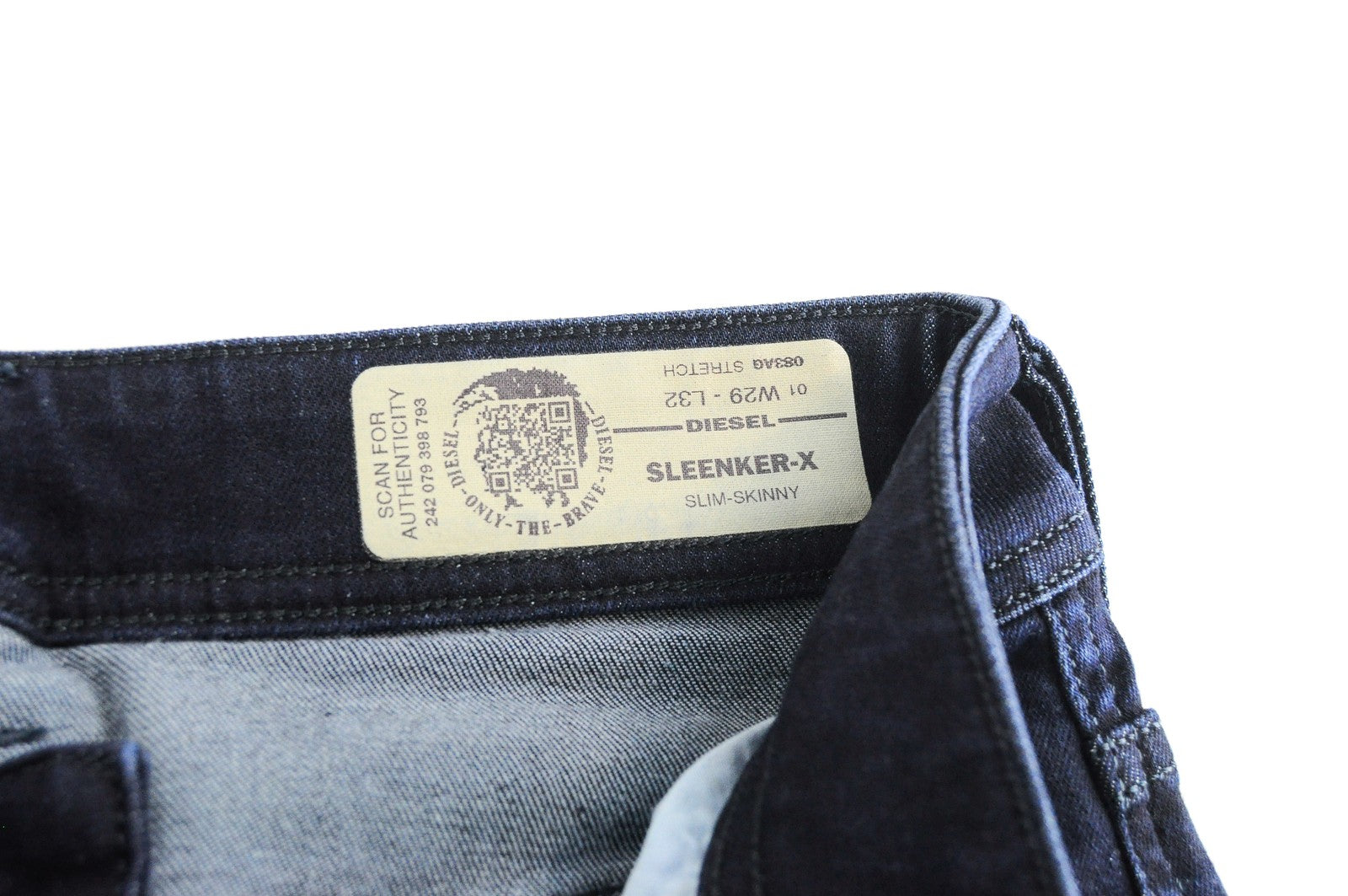 DIESEL Sleenker-X 083AG Skinny Slim Mens Jeans W29 L32 Dark Blue Stretch