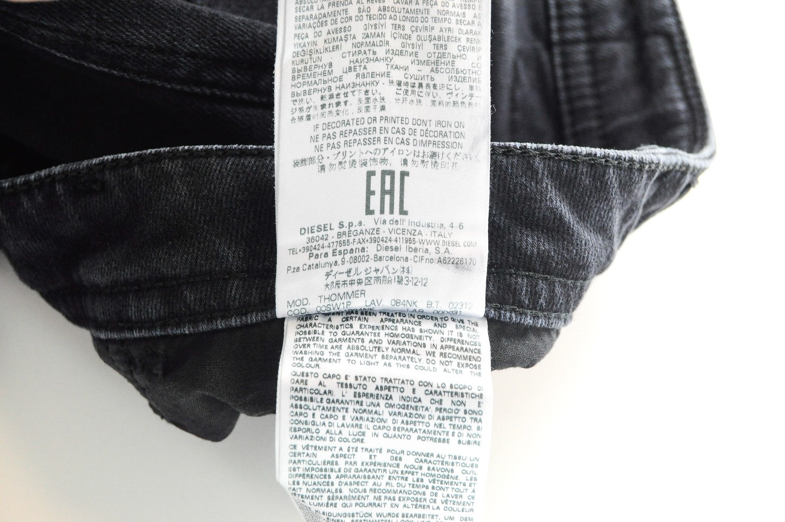 DIESEL Thommer 084NK Skinny Slim W28 L30 Mens Jeans Dark Blue Stretch Cotton