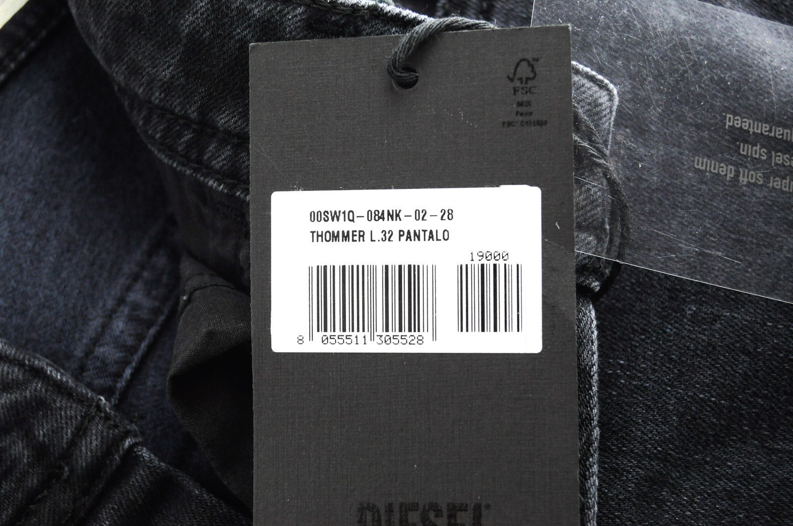 DIESEL Thommer 084NK W28 L32 Slim Skinny  Mens Jeans Dark Blue Stretch