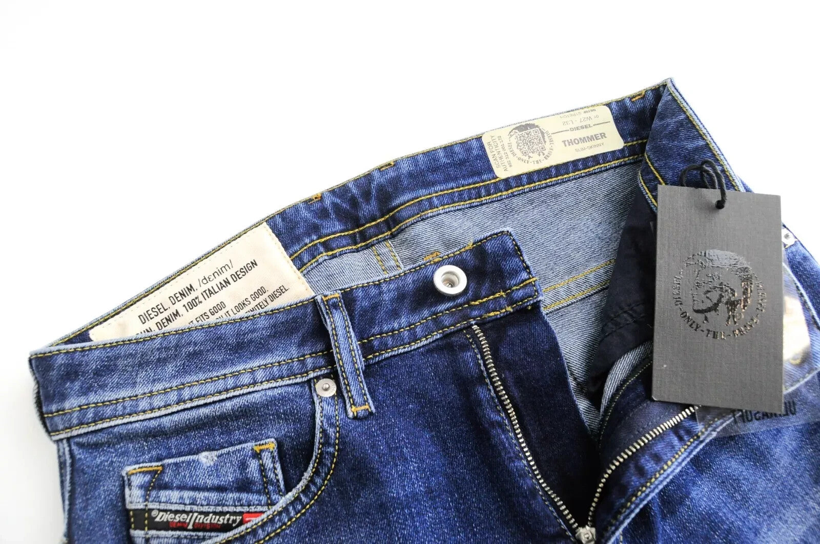 DIESEL Thommer 0870F W27 L32 Mens Jeans Slim Skinny Blue 5-Pocket Stretch