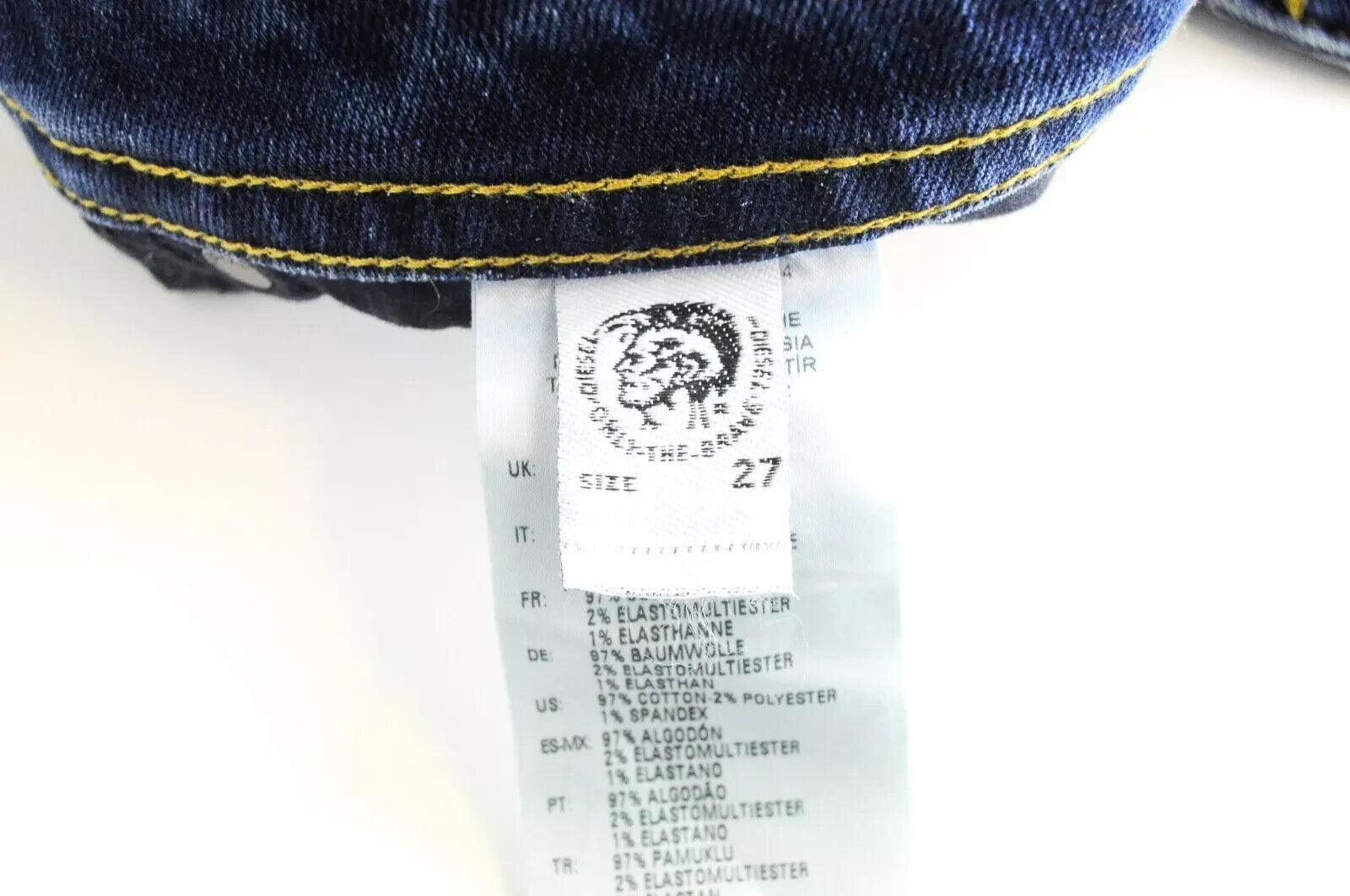 DIESEL Thommer 0870F W27 L32 Mens Jeans Slim Skinny Blue 5-Pocket Stretch