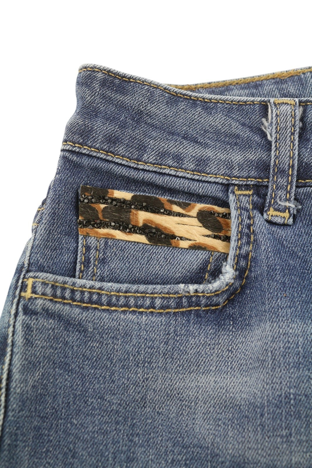 LIU JO Microflair Women Jeans W28 Denim Blue Ripped Distress Bootcut Fit Zip