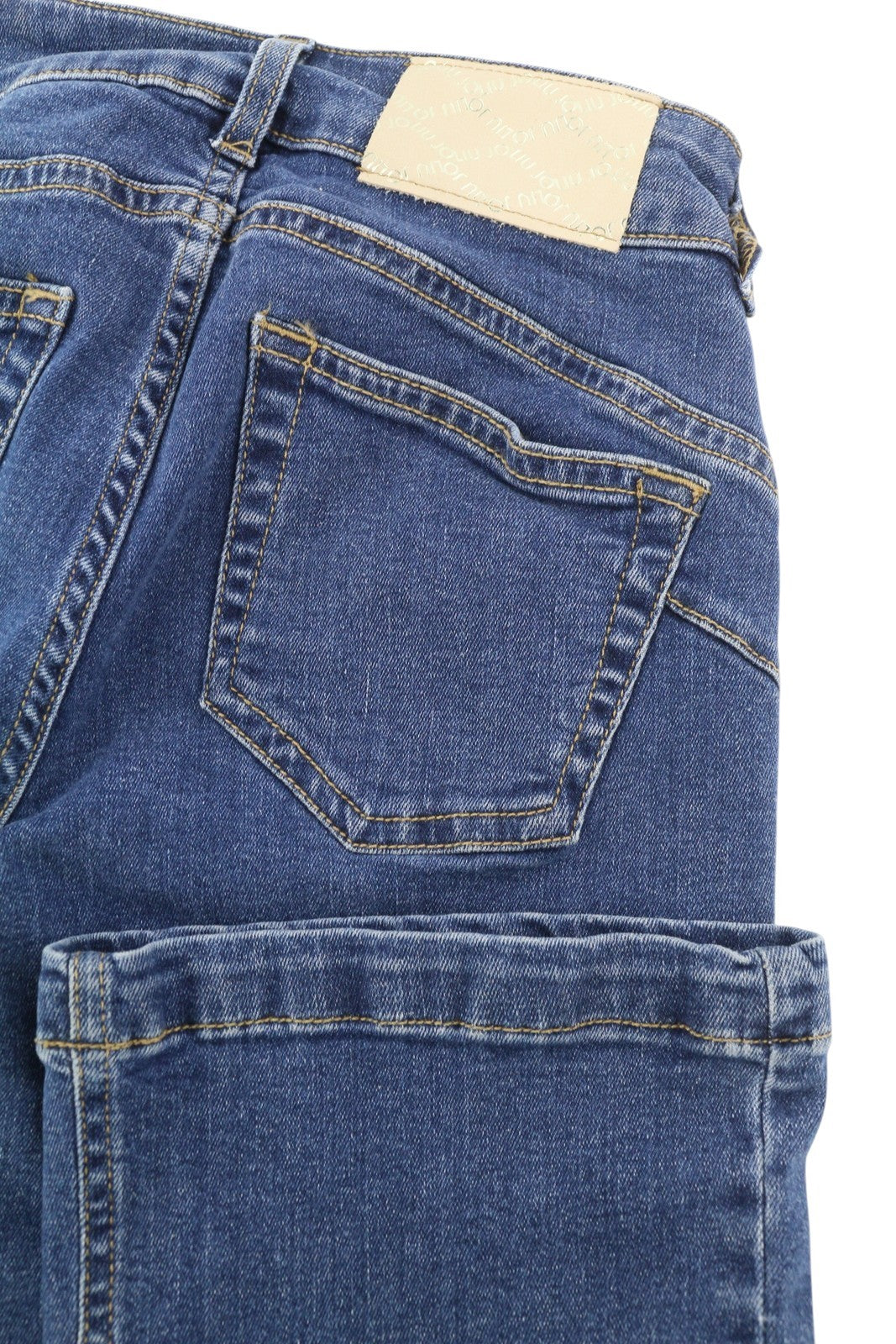 LIU JO Women Jeans W24 Bootcut Fit Denim Blue Zip Fly Casual All Seasons Logo