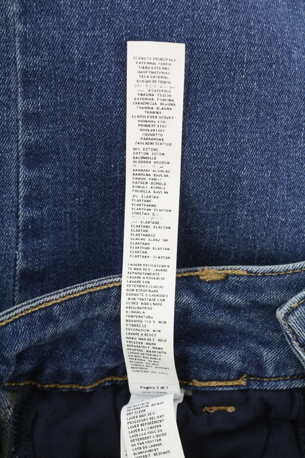 LIU JO Women Jeans W24 Bootcut Fit Denim Blue Zip Fly Casual All Seasons Logo