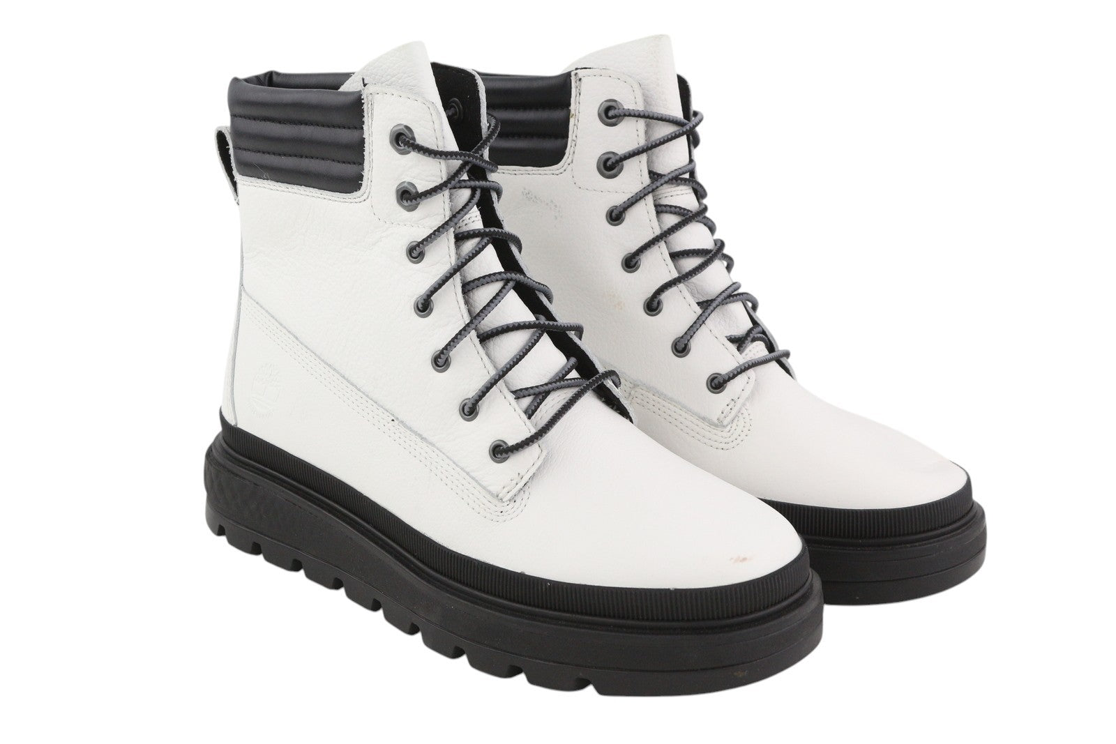 TIMBERLAND A2JQH Women Boots EU37/38 White Leather Laced GreenStride ReBOTL