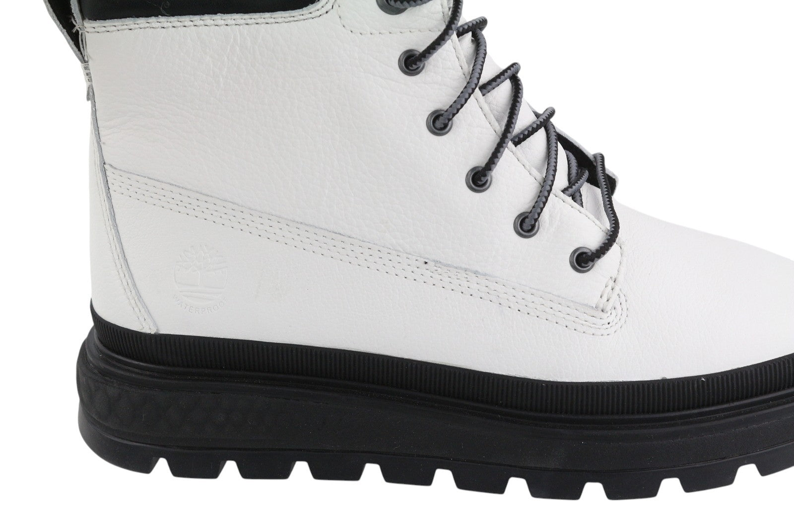 TIMBERLAND A2JQH Women Boots EU37/38 White Leather Laced GreenStride ReBOTL