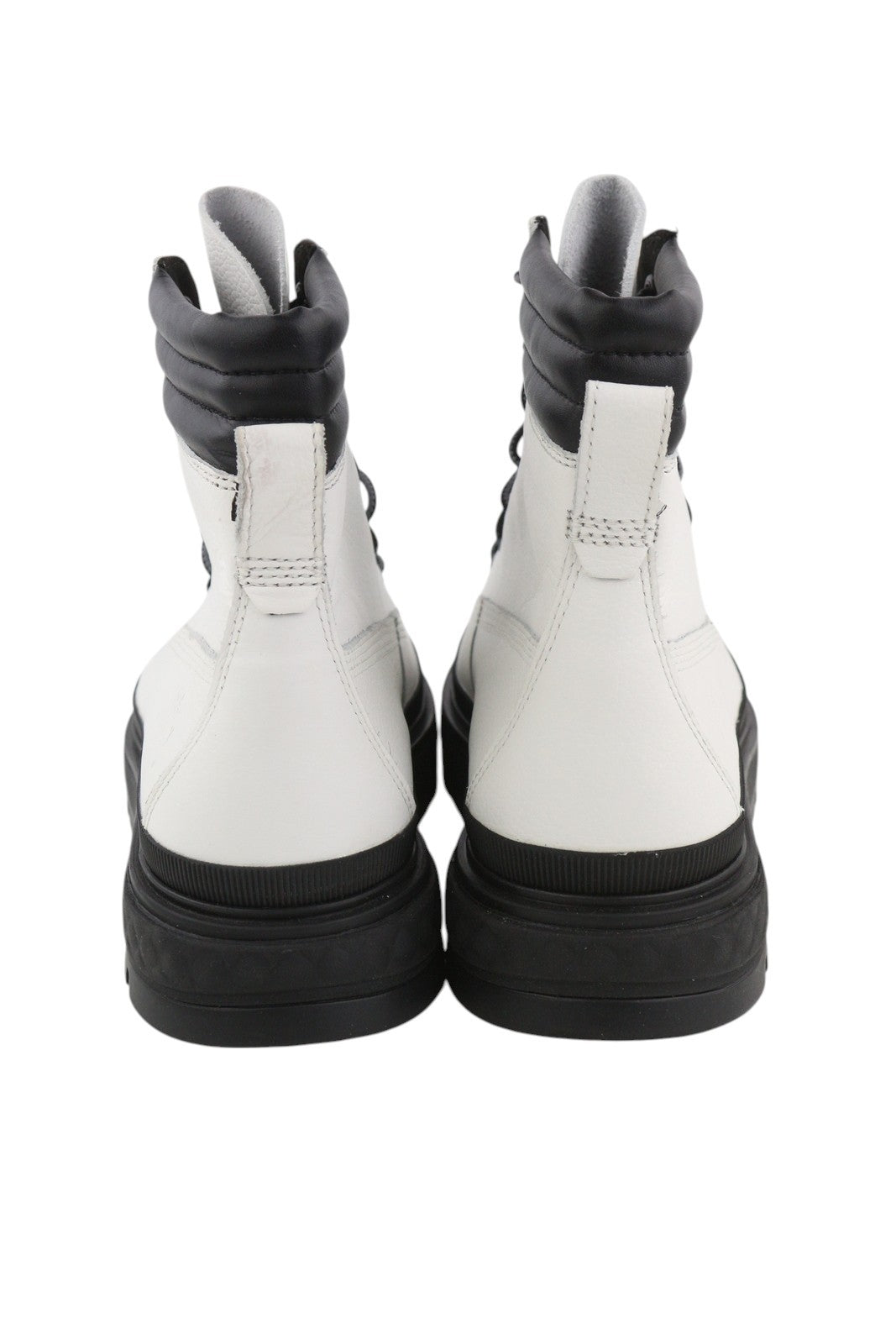 TIMBERLAND A2JQH Women Boots EU37/38 White Leather Laced GreenStride ReBOTL