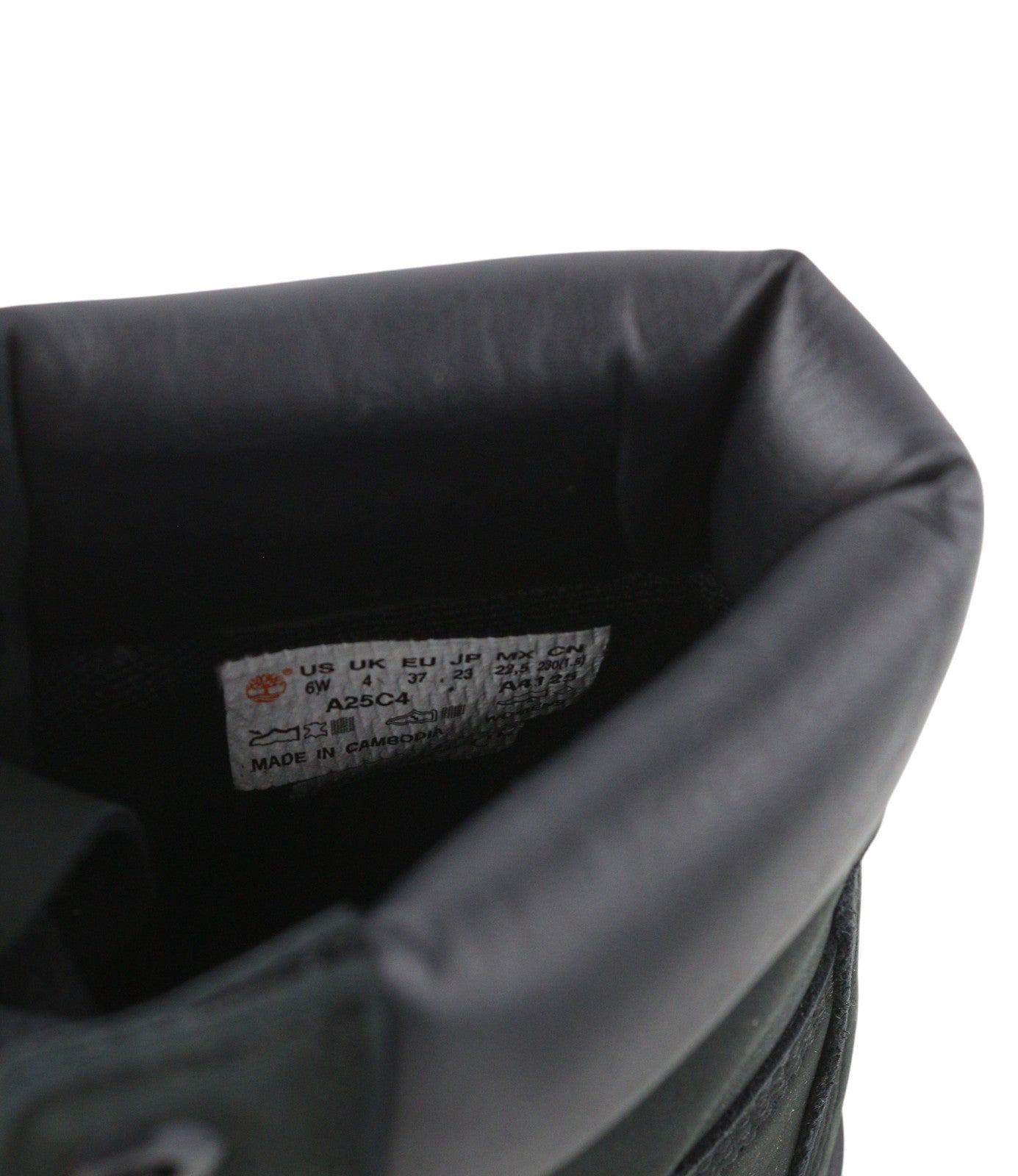 TIMBERLAND A25C4 Women Boots EU37/38 Black Leather Waterproof Heeled Ankle Top