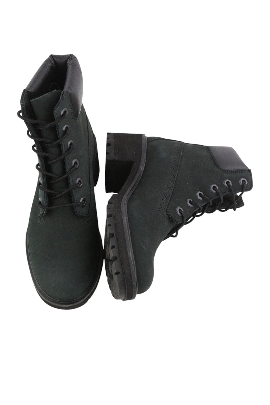 TIMBERLAND A25C4 Women Boots EU37/38 Black Leather Waterproof Heeled Ankle Top