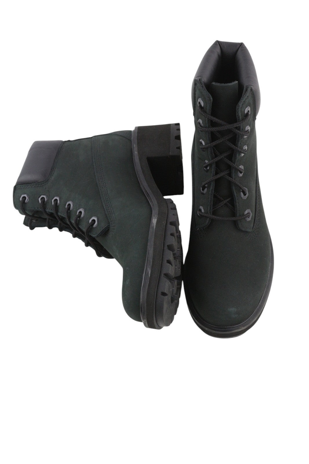 TIMBERLAND A25C4 Women Boots EU37/38 Black Leather Waterproof Heeled Ankle Top