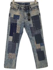 DIESEL Reen 0855T Women Jeans W26/L30 Straight Regular Limited edition Patches