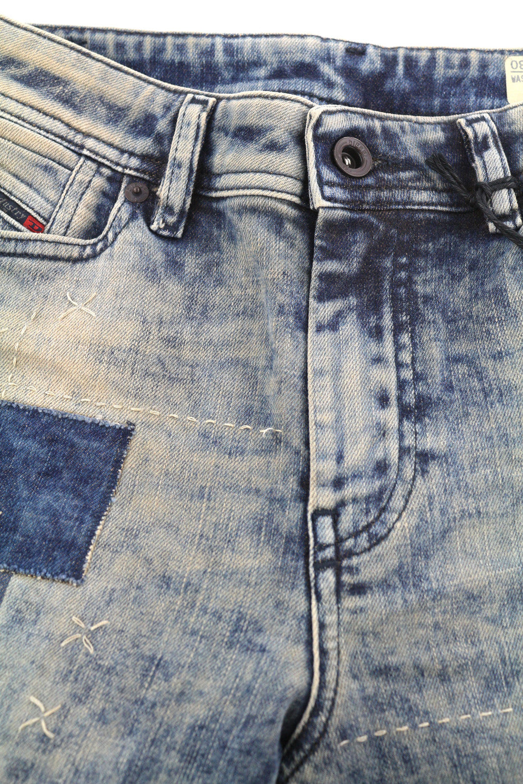 DIESEL Reen 0855T Women Jeans W26/L30 Straight Regular Limited edition Patches