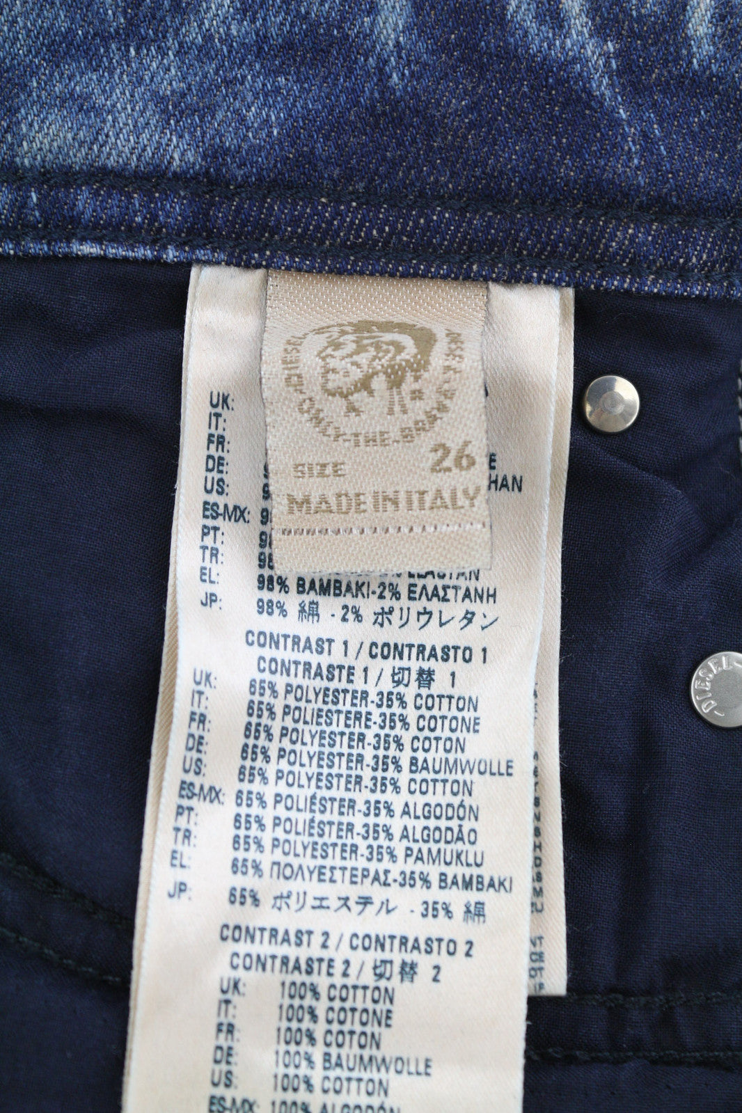 DIESEL Reen 0855T Women Jeans W26/L30 Straight Regular Limited edition Patches