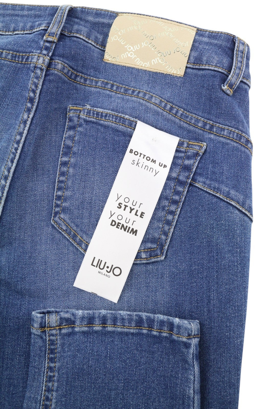 LIU JO Divine Women Jeans W28/L30 Bottom Up Skinny Fit High Waist Blue Washed