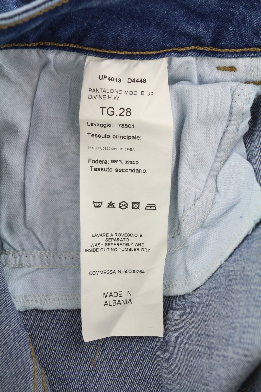 LIU JO Divine Women Jeans W28/L30 Bottom Up Skinny Fit High Waist Blue Washed