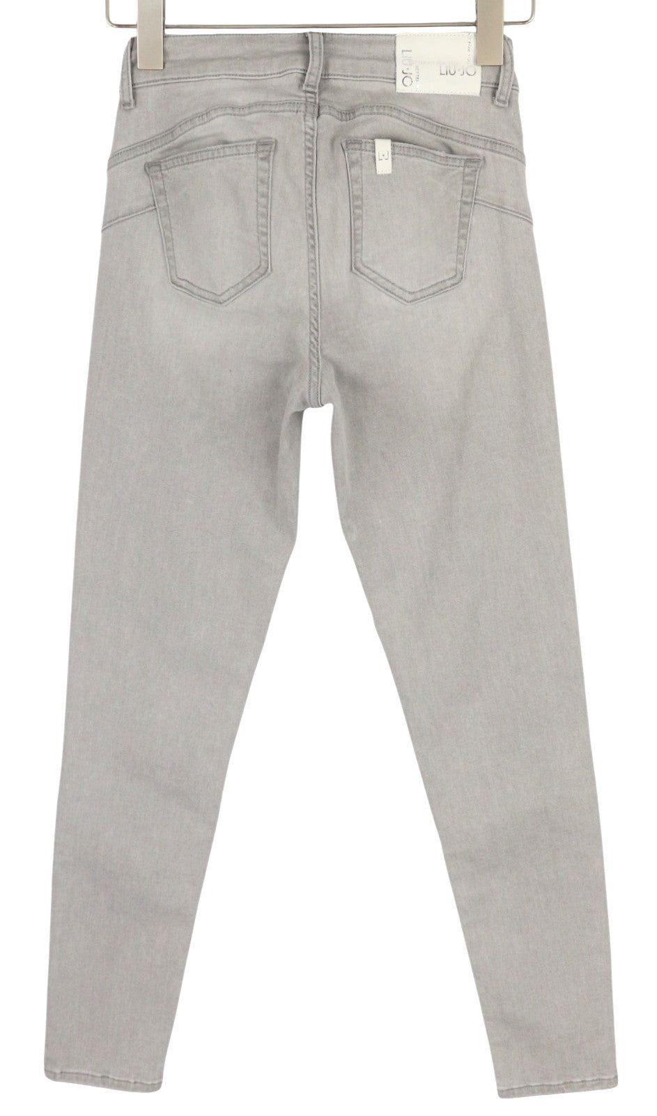 LIU JO Divine Women Jeans W28 Denim Grey Washed Skinny Fit Zip Fly Logo