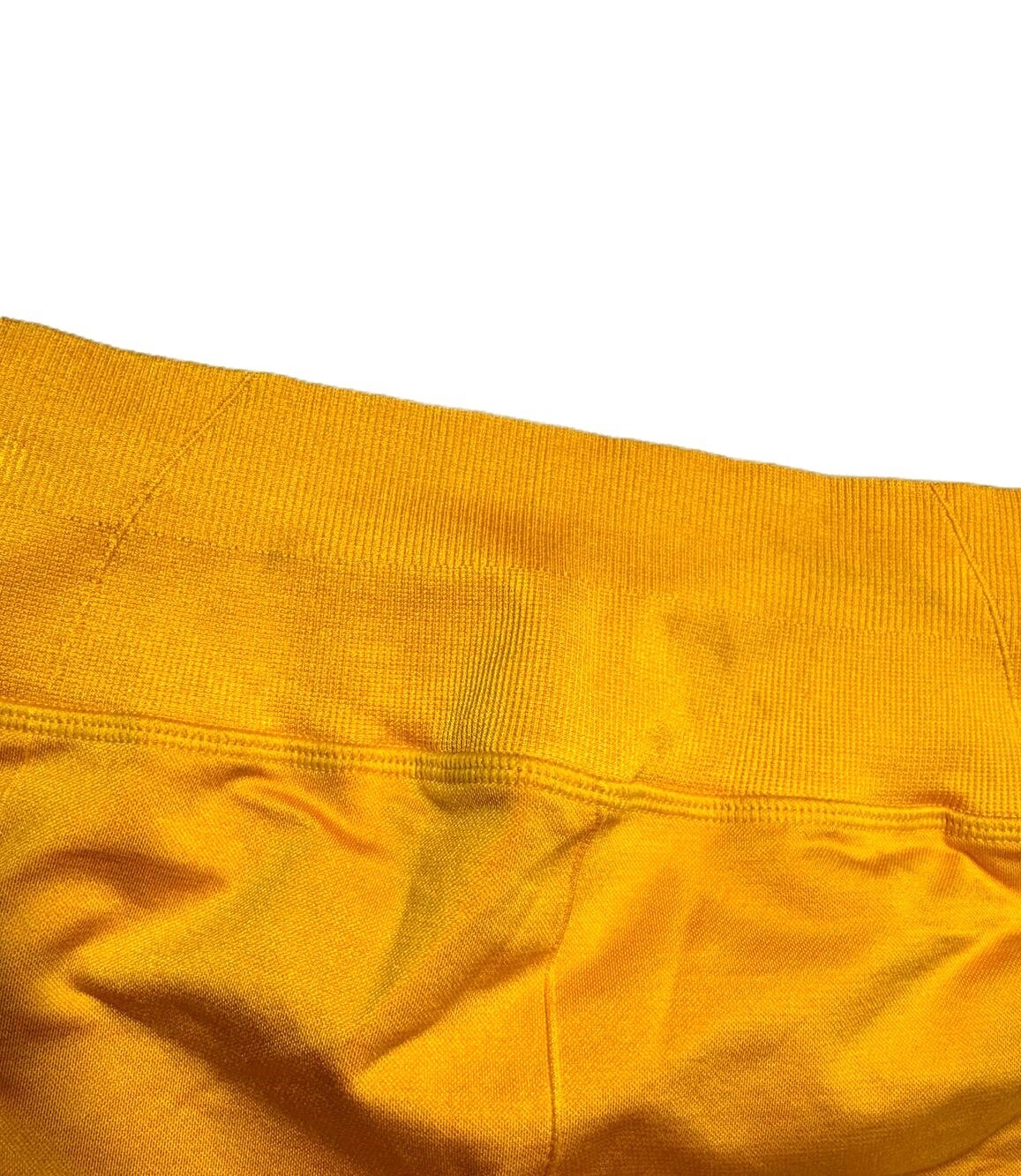 GYMSHARK Glow Women Shorts XL Yellow Seamless Stretch High Waist Cut-Out Details