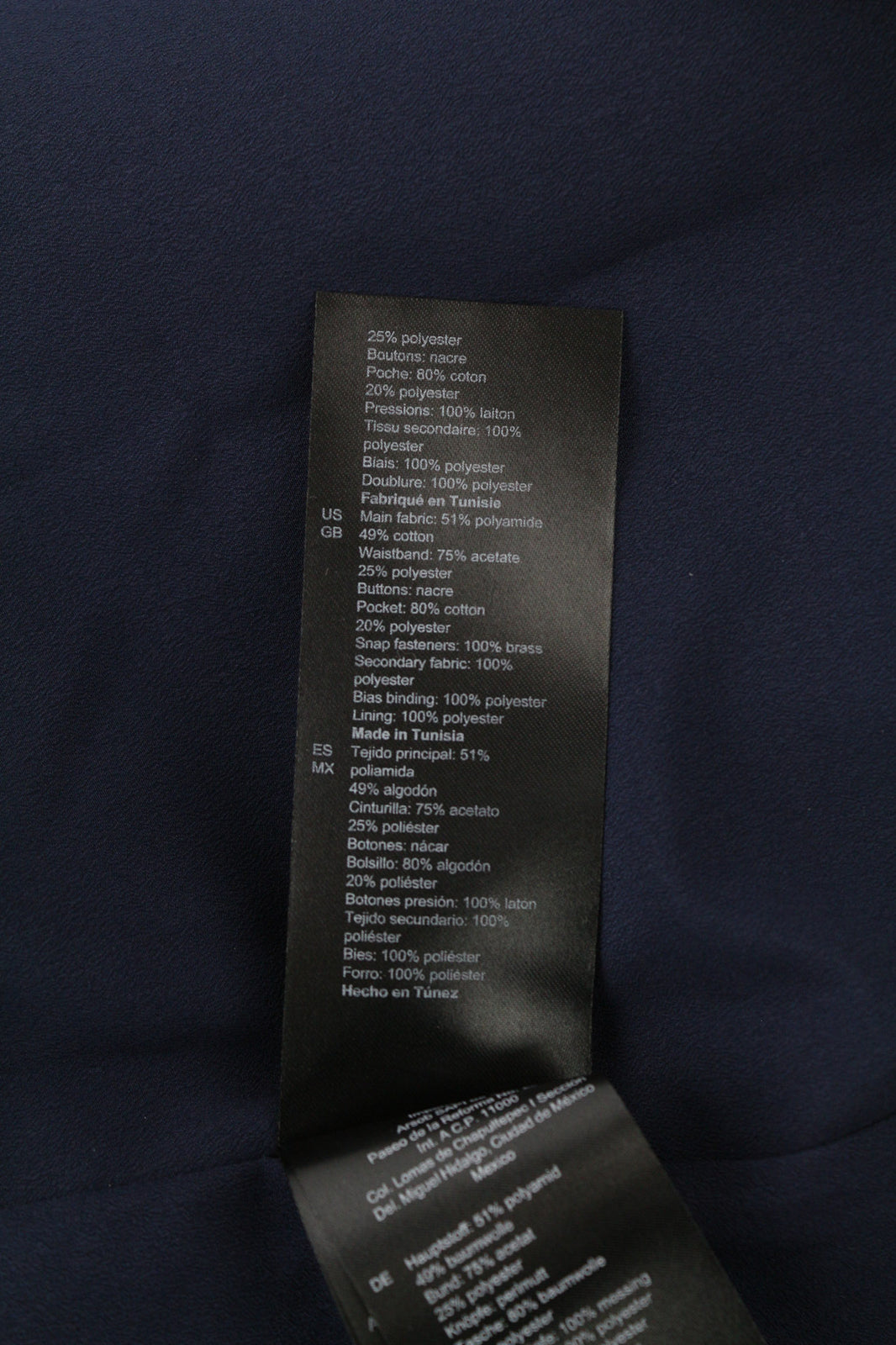 SANDRO Women Dress 40 Navy Blue Long Sleeved Lined Laced Back Zipped Mini