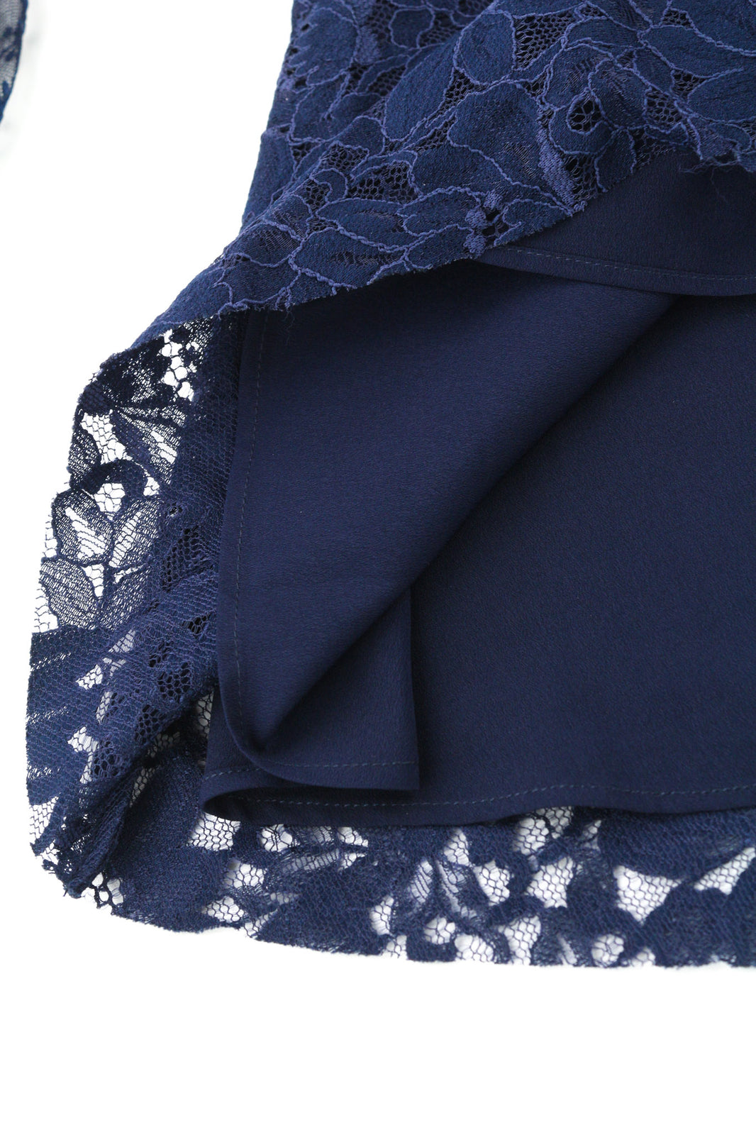 SANDRO Women Dress 40 Navy Blue Long Sleeved Lined Laced Back Zipped Mini