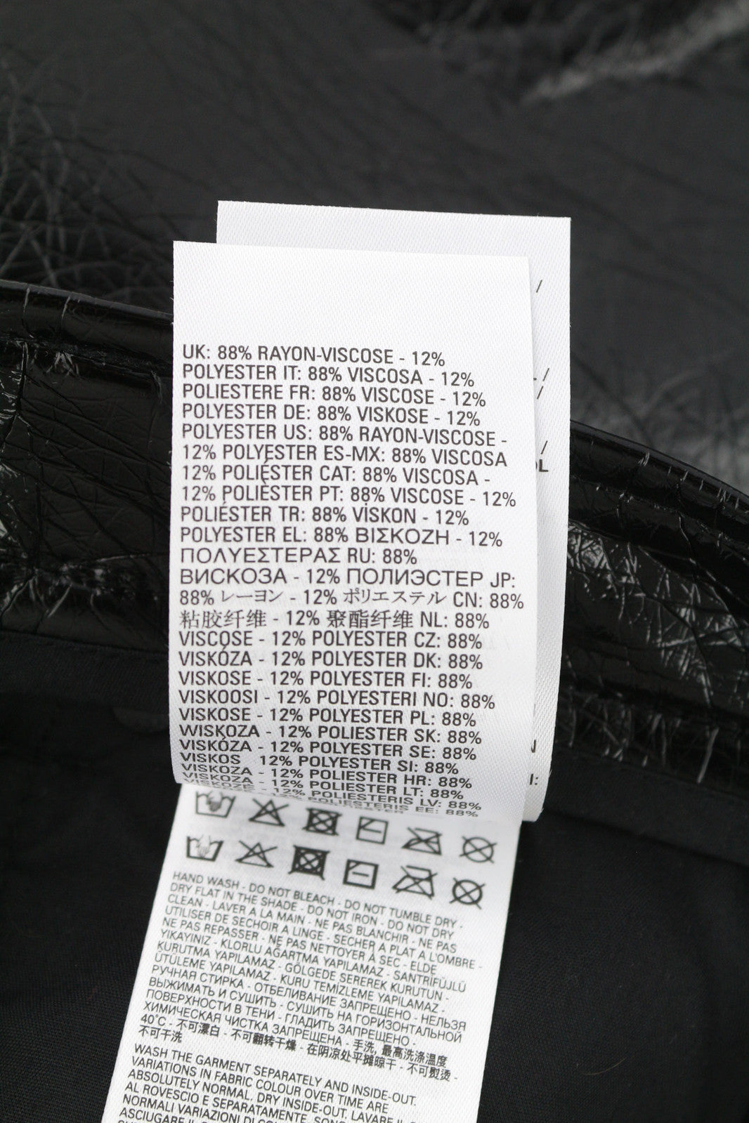 DIESEL P-Arcy Women Trousers W27 Black Coated Slim Fit Shiny Effect Zip RRP€225