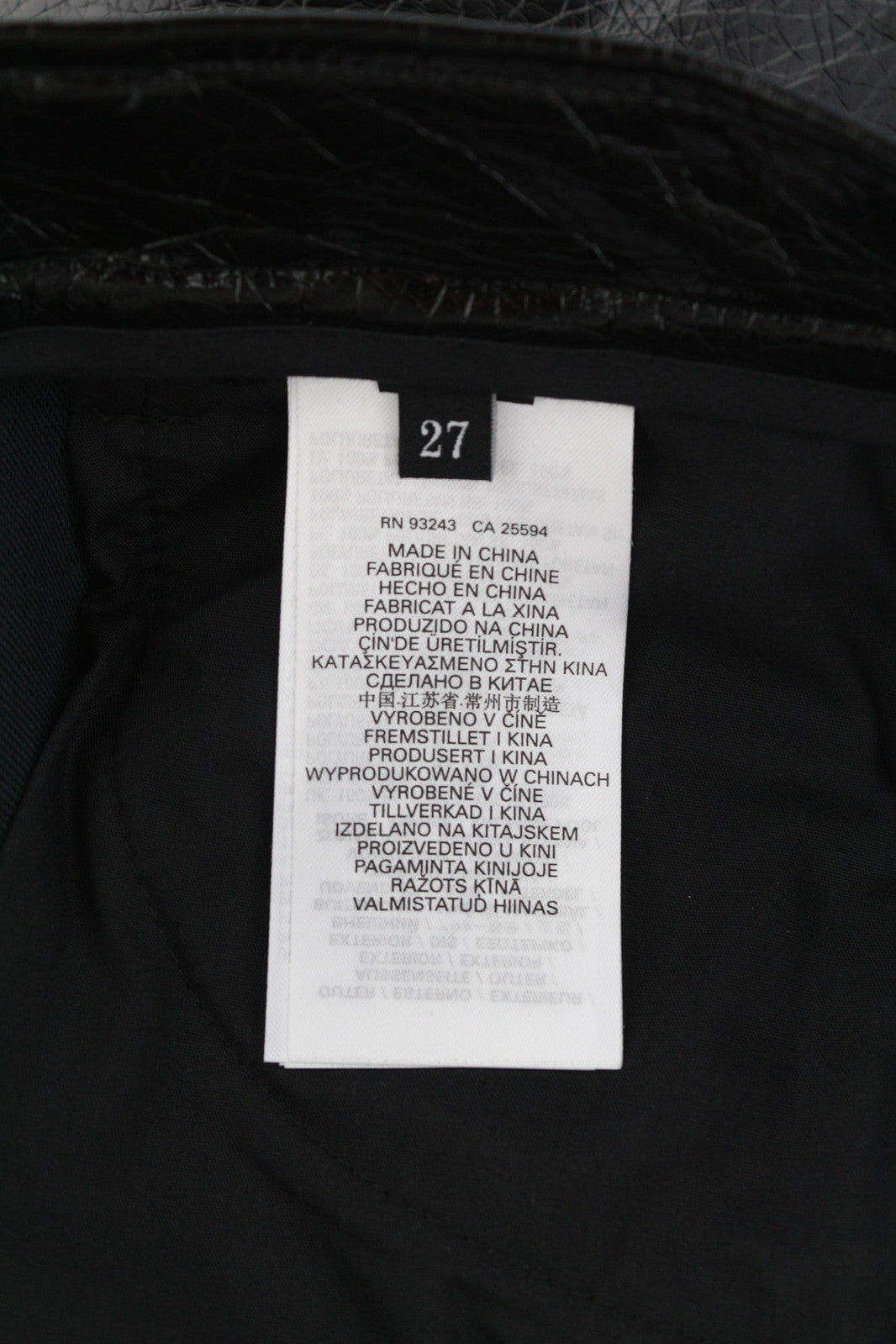 DIESEL P-Arcy Women Trousers W27 Black Coated Slim Fit Shiny Effect Zip RRP€225