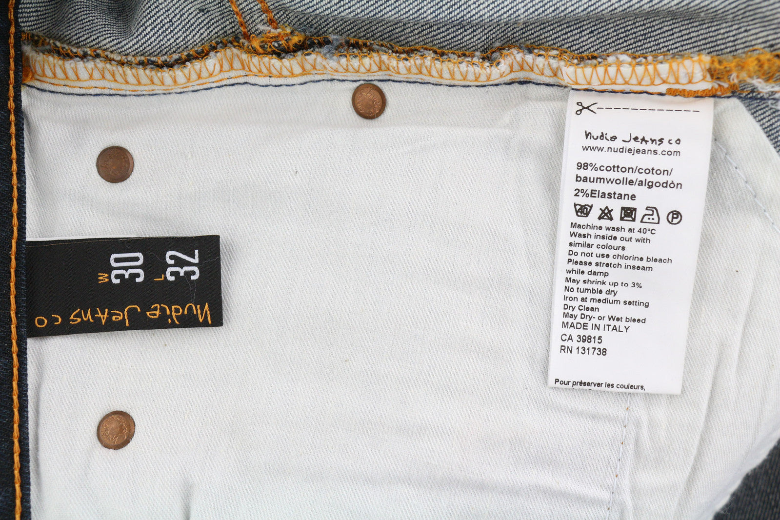 NUDIE JEANS Thin Finn Men Jeans W30/L32 Grey Authent Zip Washed Dark Logo