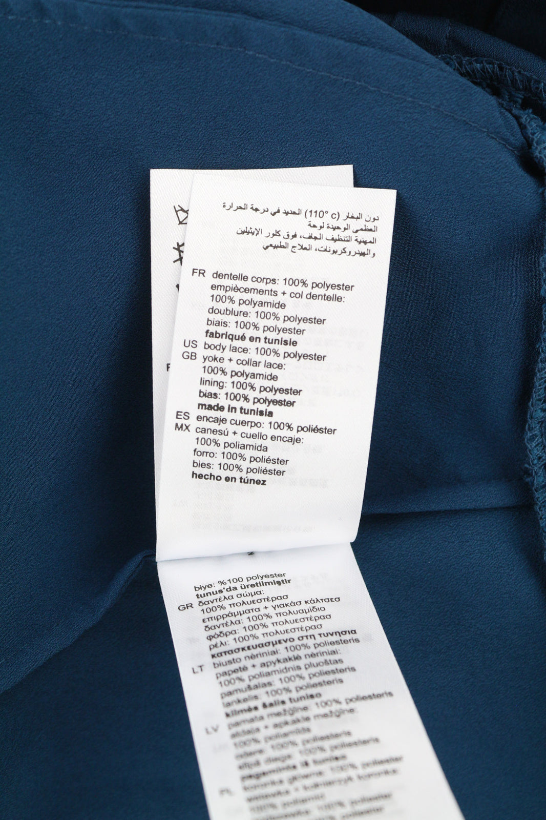 SANDRO Women Dress 38 Blue Long Sleeved Laced Pleated Lined Mini