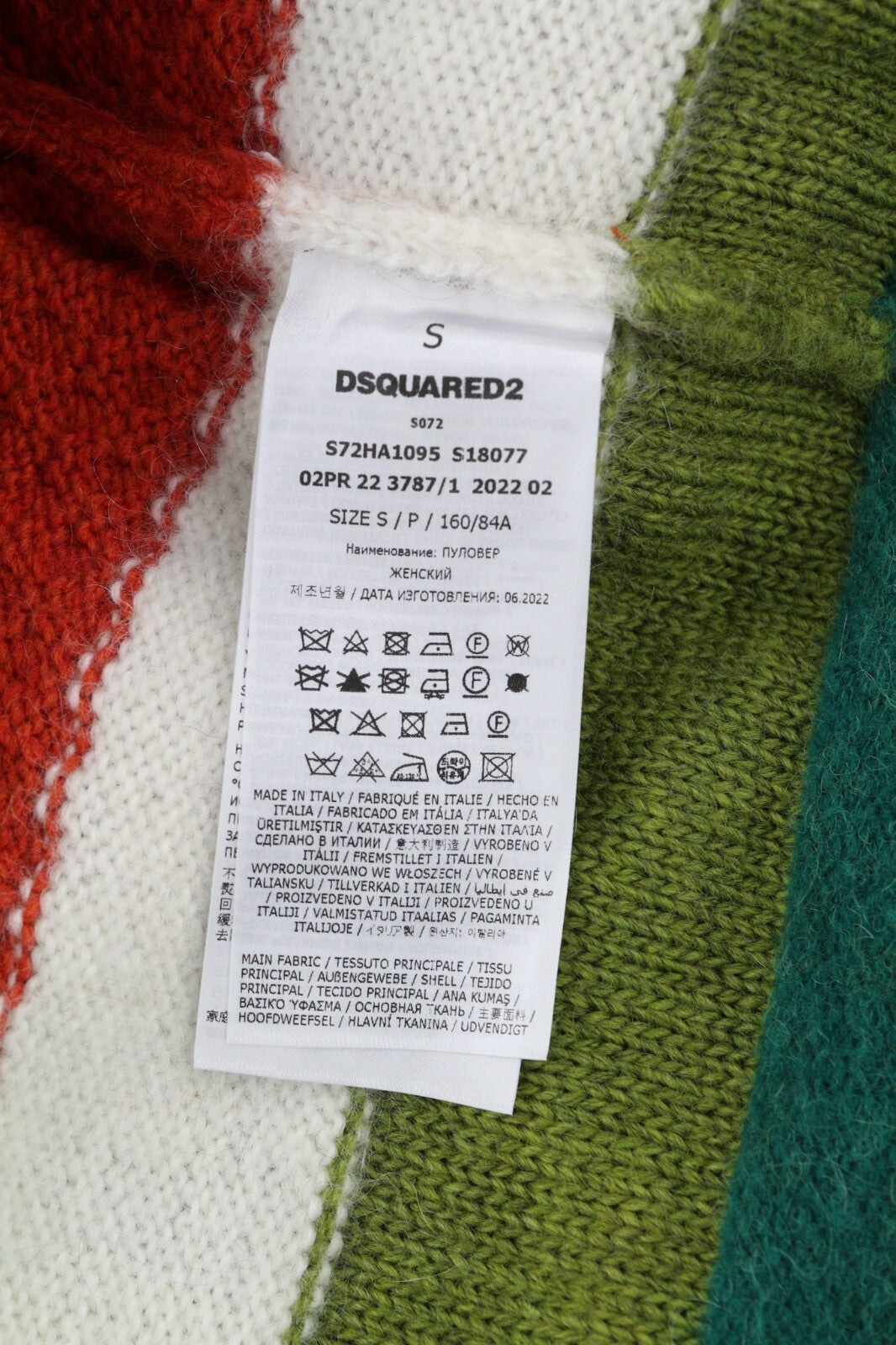 DSQUARED2 Women Jumper S Oversized Wool Moair Alpaca Overcoat RRP$2845