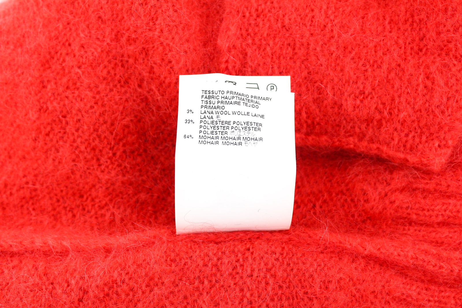 DSQUARED2 Women Jumper S Red Mohair Wool Blend Long Sleeved Button-Up Cardigan